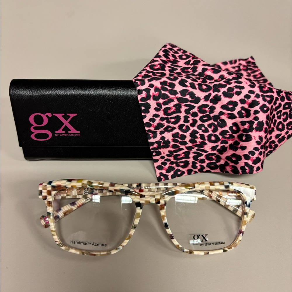 GX by Gwen Stefani Multicolor Acetate Glasses - style name: Bonechecker